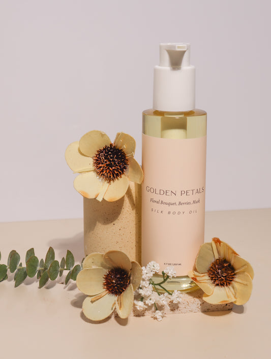 Golden Petals Silk Body Oil